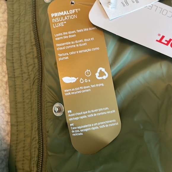 J. Crew Coat Size XL - Sherpa-Lined Puffer Jacket with PrimaLoft® - Picture 3 of 3